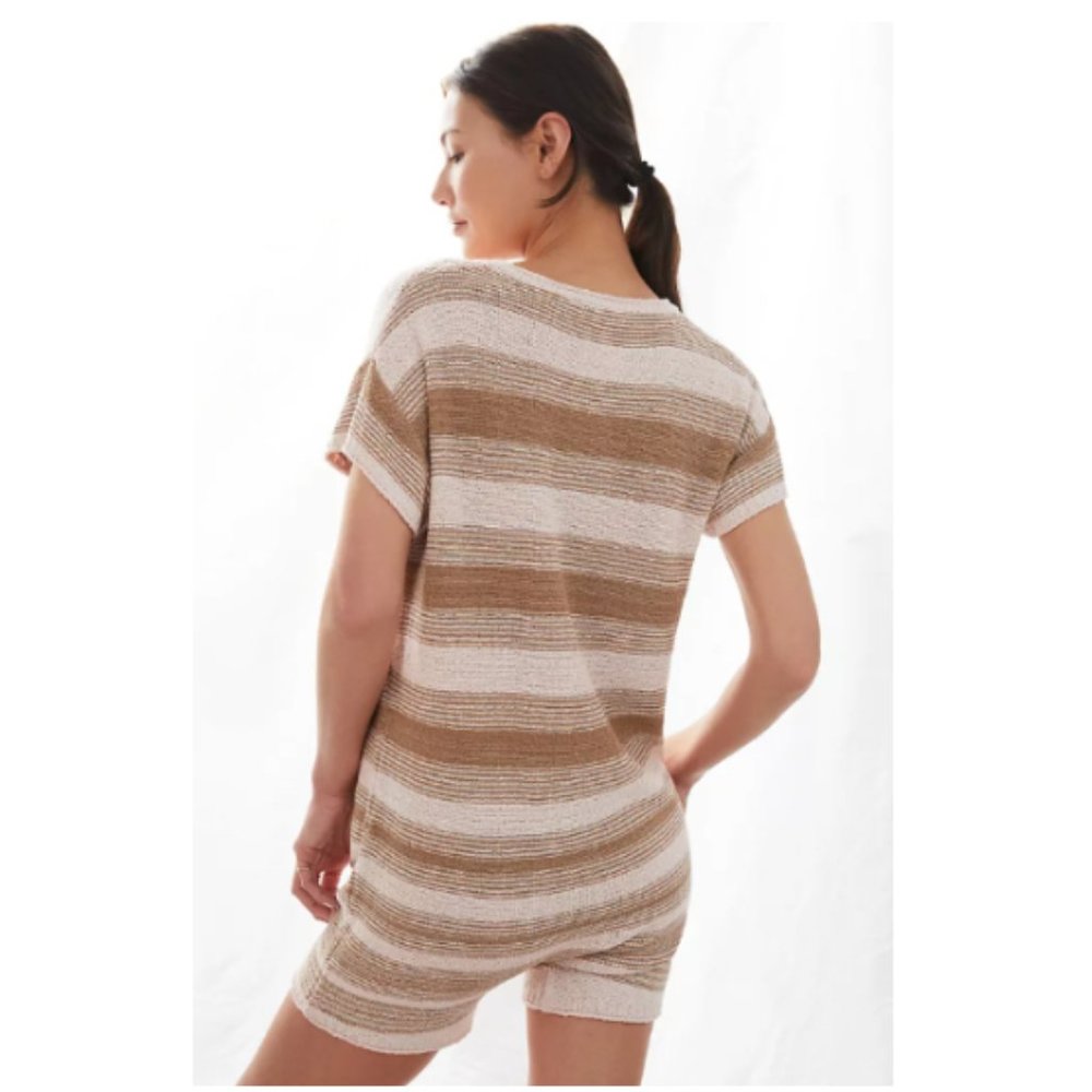 NWT Anthropologie Sat/Sun Jaden Knit Striped Romper XL - Picture 3 of 12